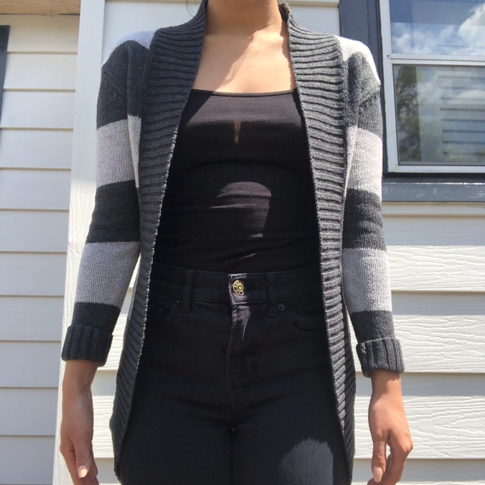 Aeropostale Striped Cardigan